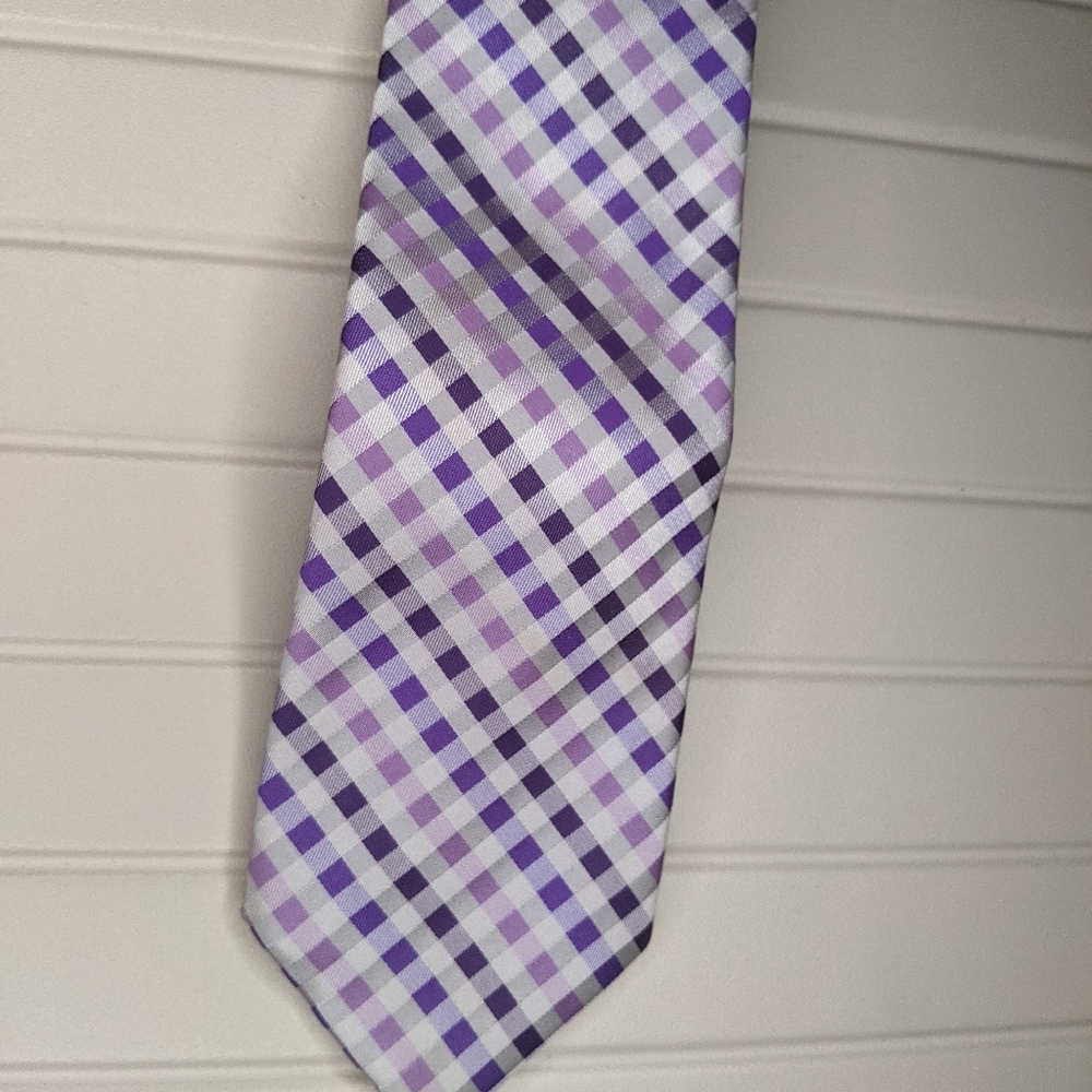 Stafford Purple Checked Tie
